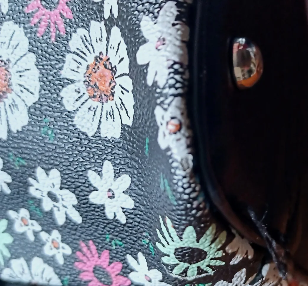 Discontinued Vegan Leather Funky Floral Backpack by Sostter image indicator(7)