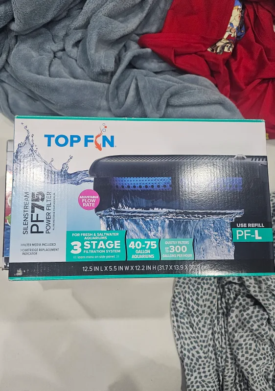 Top Fin Silenstream Aquarium Power Filter 75 Gallon NEW thumbnail