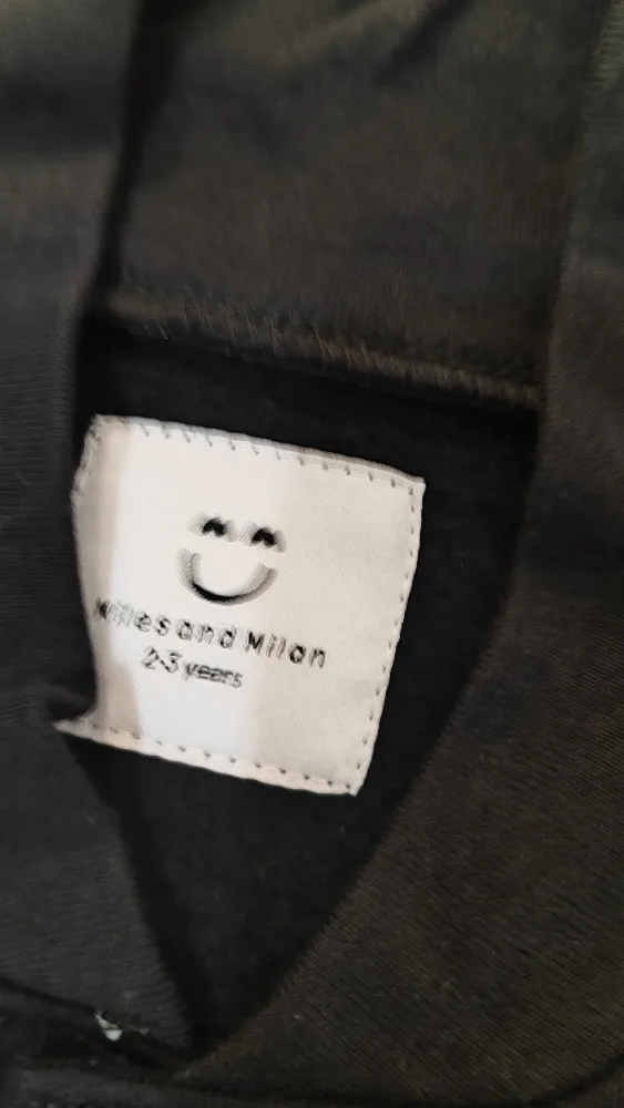 Black Bomber Jacket with Smiley Face Design image indicator(4)