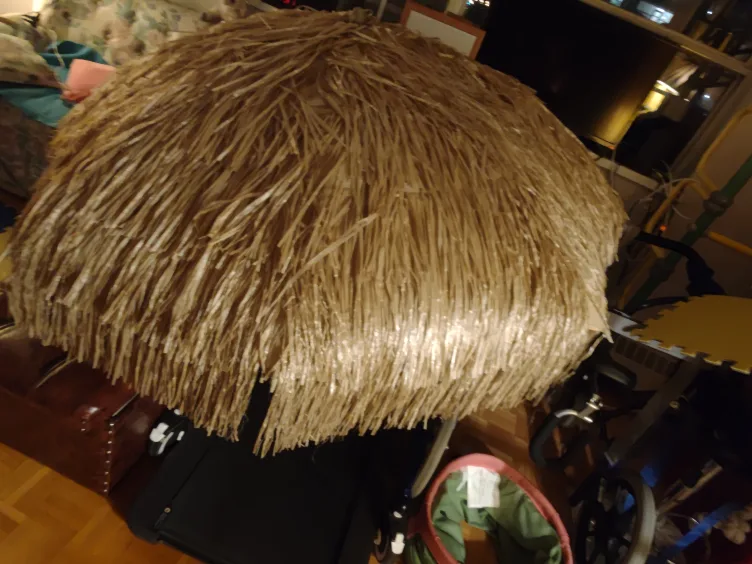 Vintage Wicker Parasol UMBRELLA