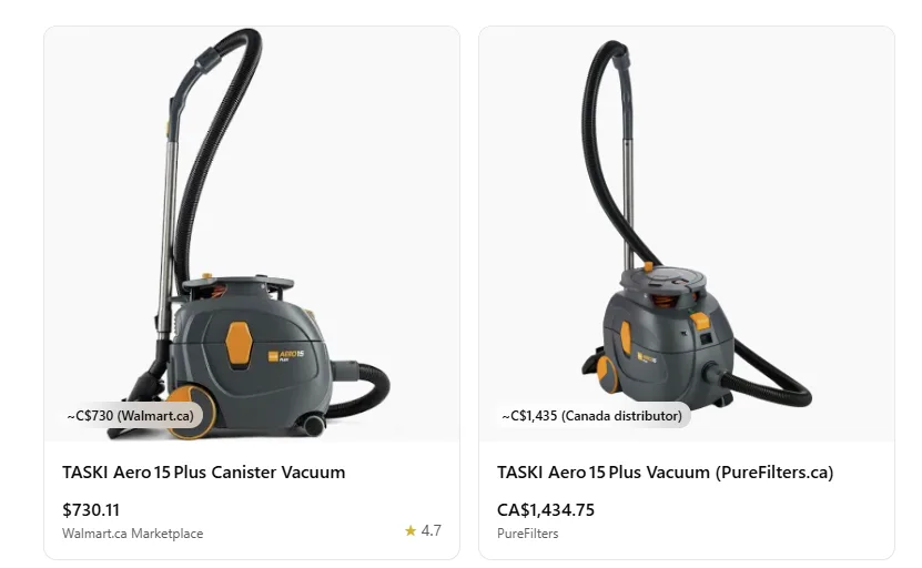 TASKI AERO 15 PLUS Canister Vacuum - New in Box image indicator(5)