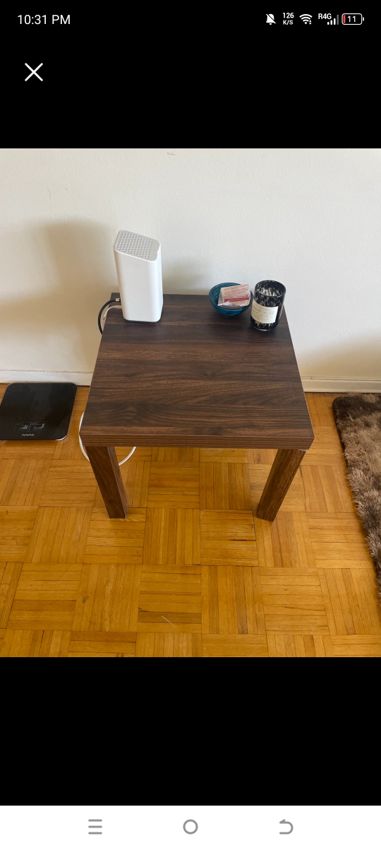Dark Brown Wood End Table