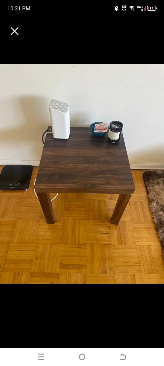 Dark Brown Wood End Table thumbnail