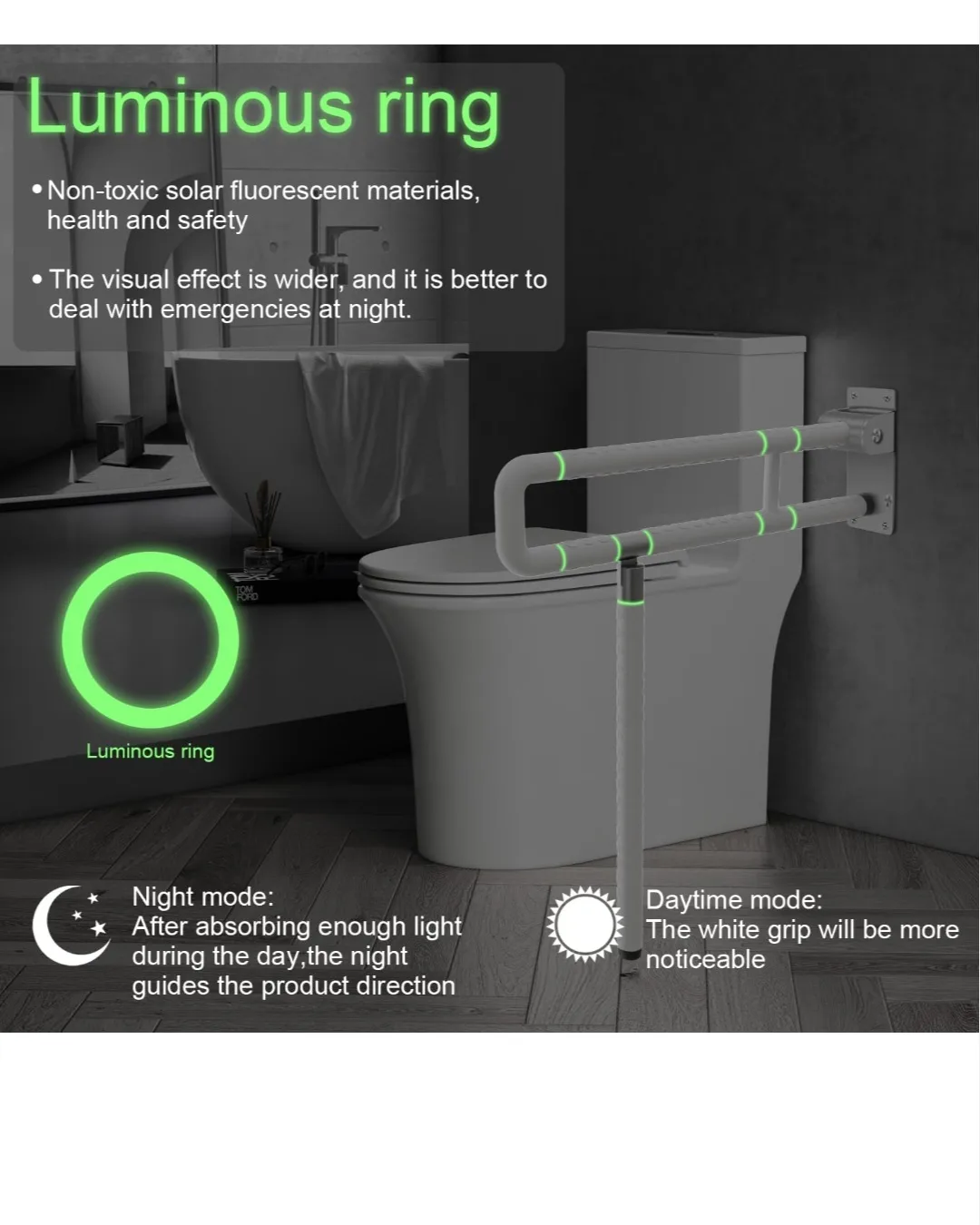 Safety handicap toilet Bars for Elderly image indicator(3)
