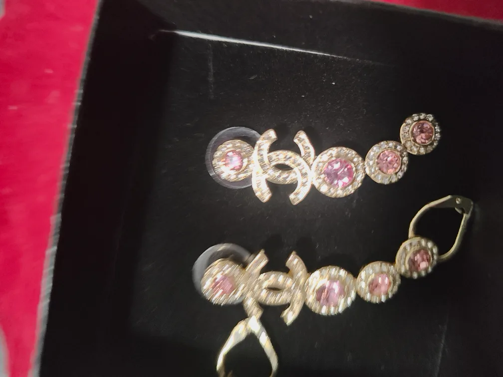 Chanel Earrings with Pink Stones image indicator(5)