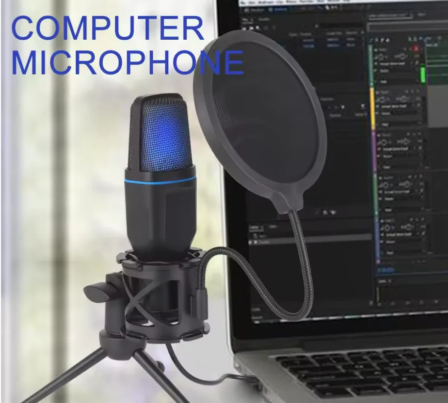 3.5mm USB/RGB Condenser Wired Microphone thumbnail