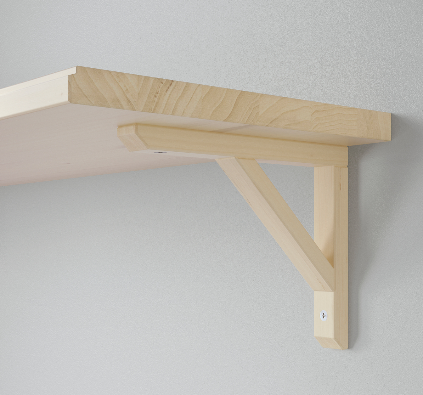 Wooden shelf with brackets - photo 2