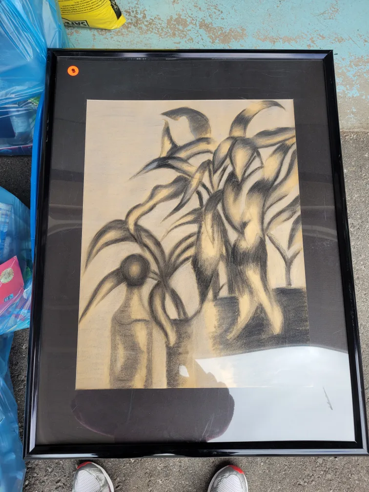 Framed Charcoal Drawing thumbnail