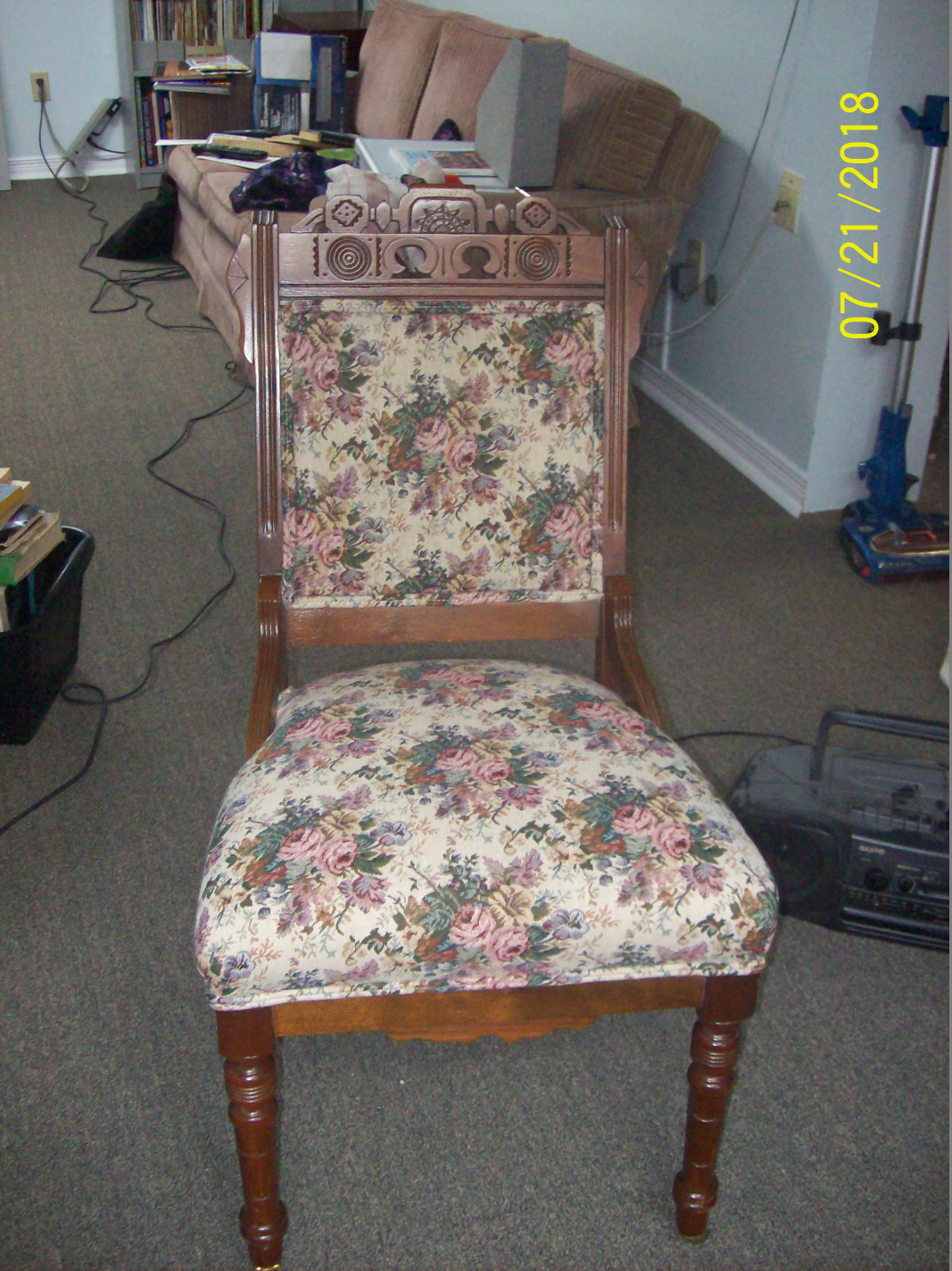 Antique Floral seetee and chair - photo 2