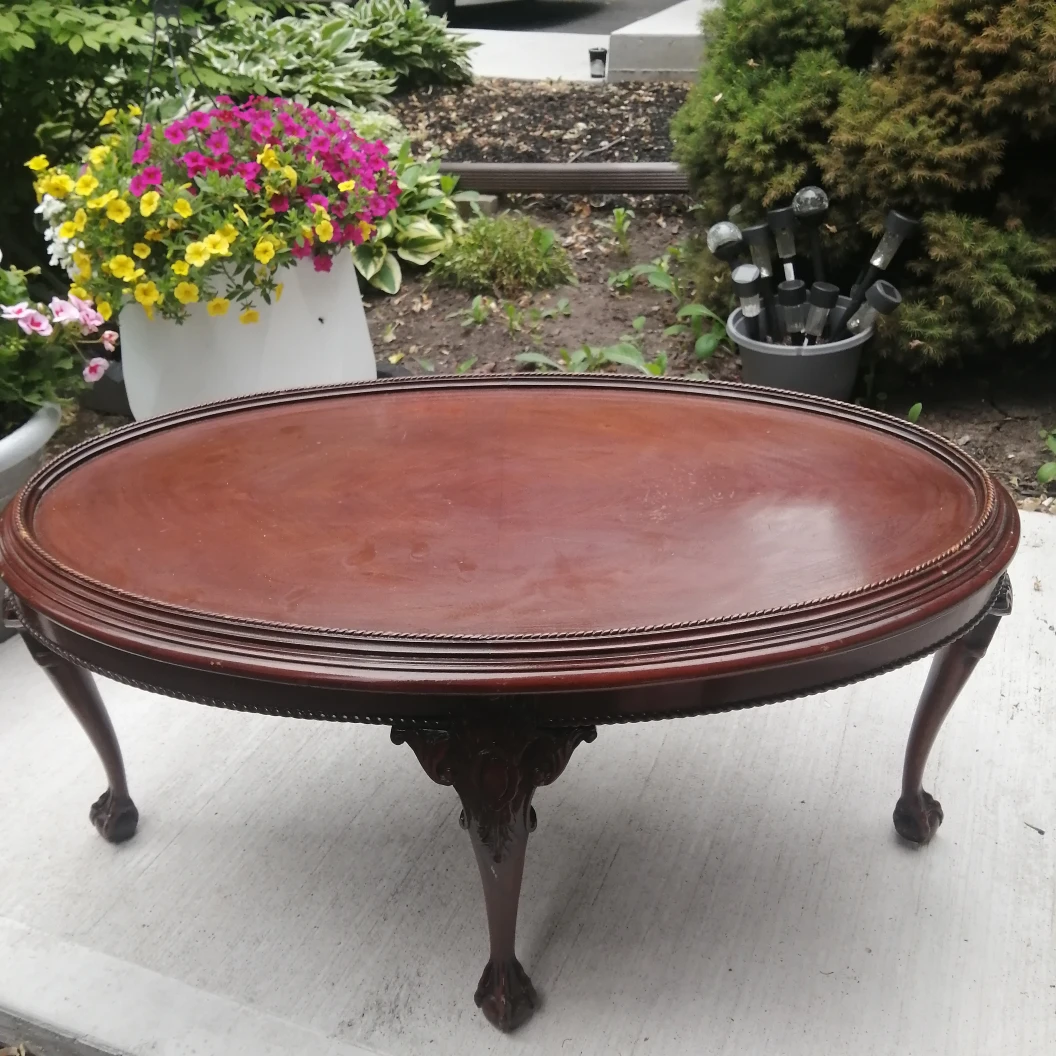 Vintage Oval Coffee Table