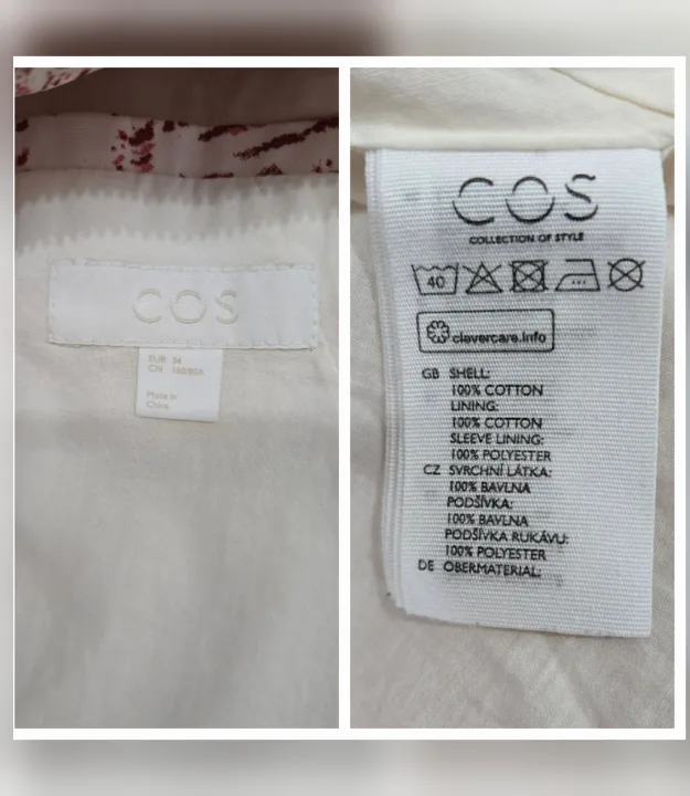 COS Double Pockets A-line Coat  Size XS/S/M image indicator(8)