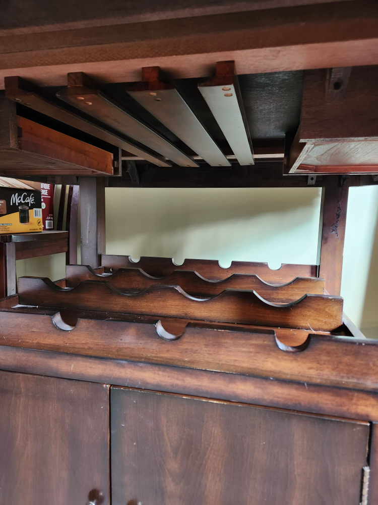 Used, good condition,  Bar Table with storage and 4 Chairs - photo 4