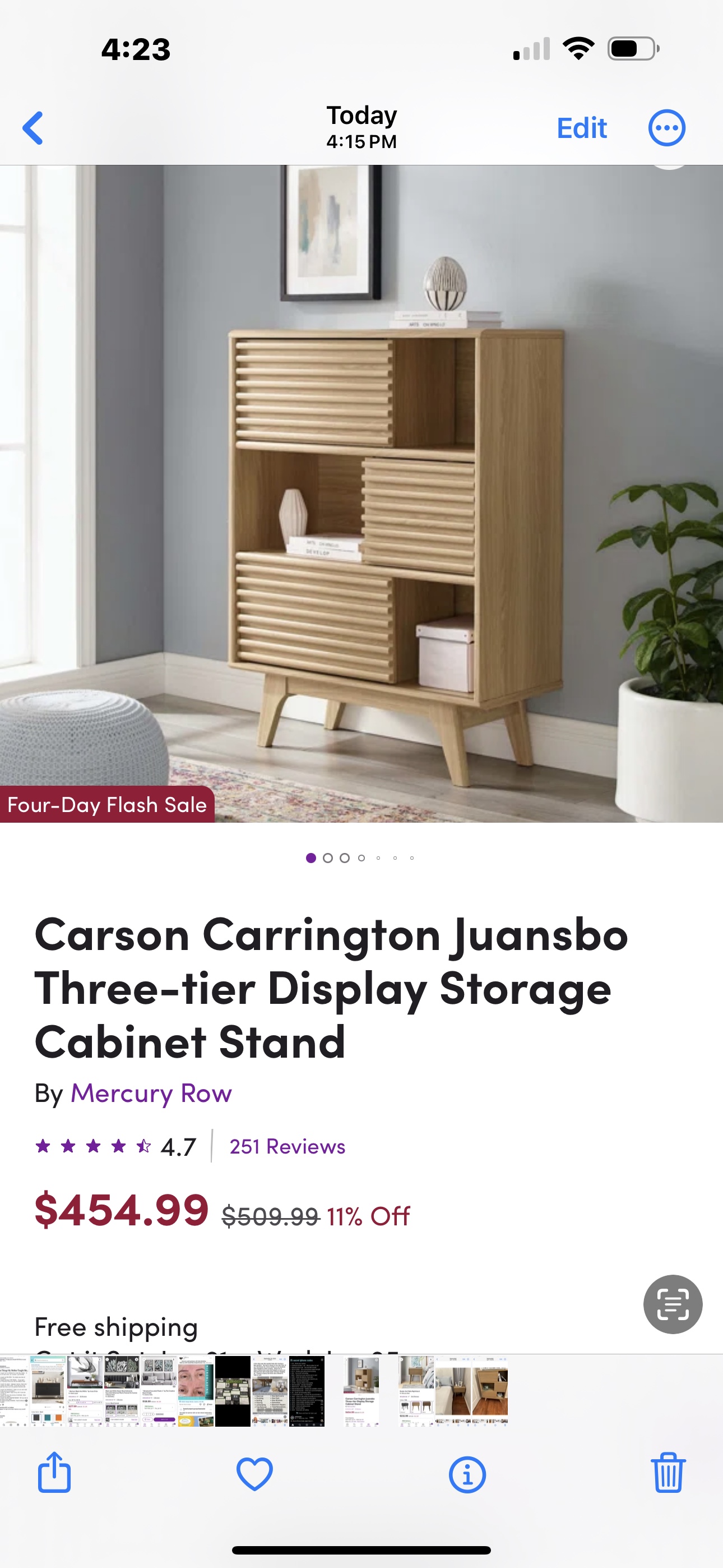 Three tier display cabinet & End table - photo 3