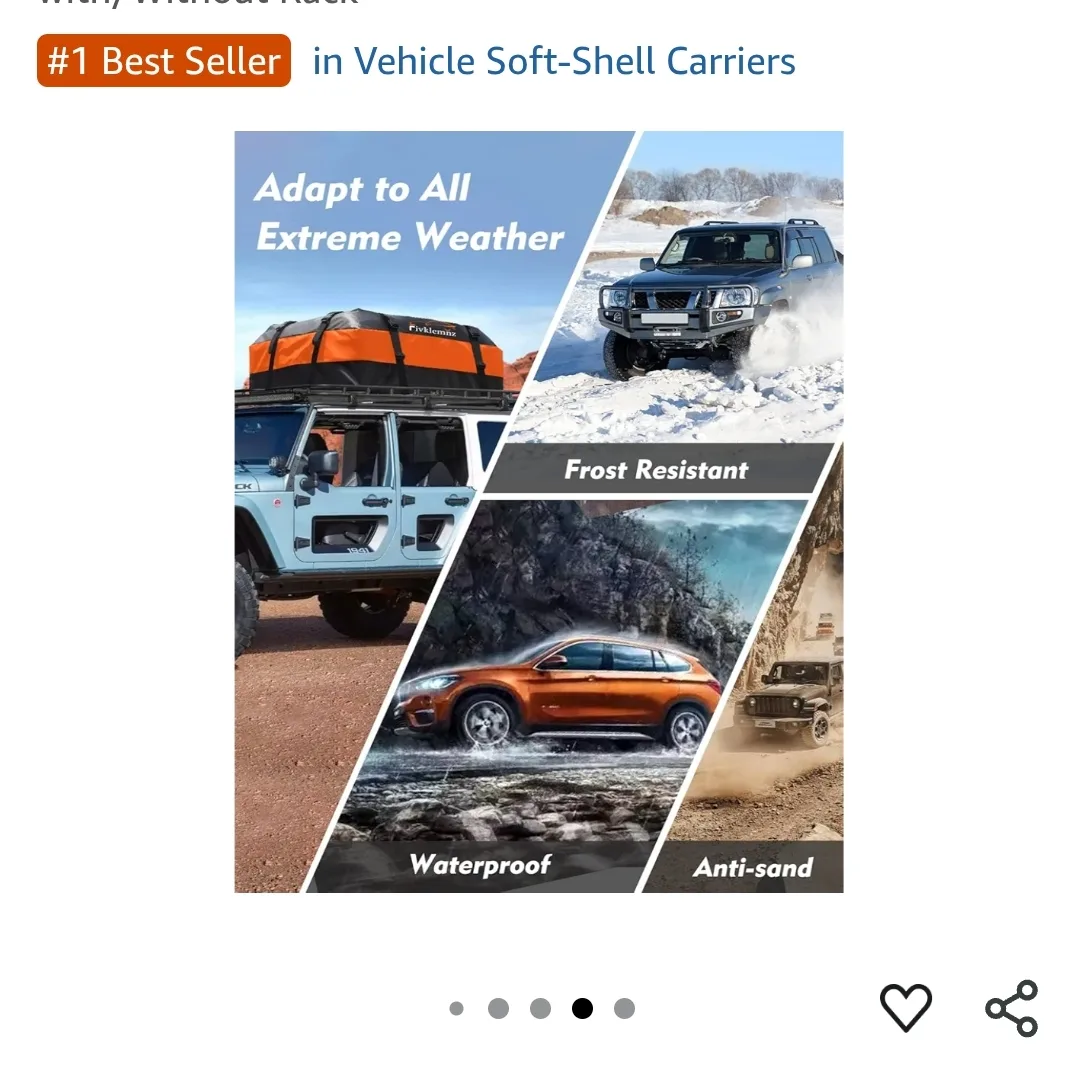 Fivklemnz Rooftop Cargo Carrier image indicator(4)