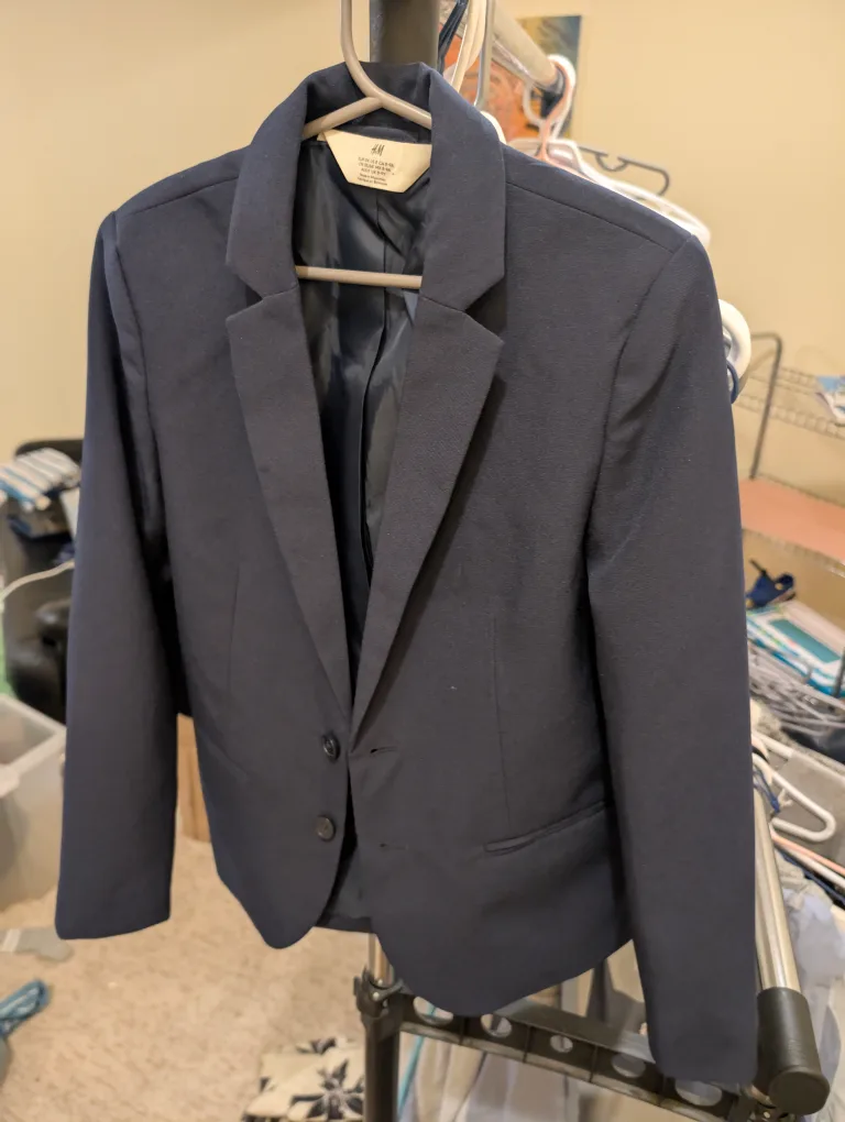 BOYS. H&M Navy Blue Blazer thumbnail