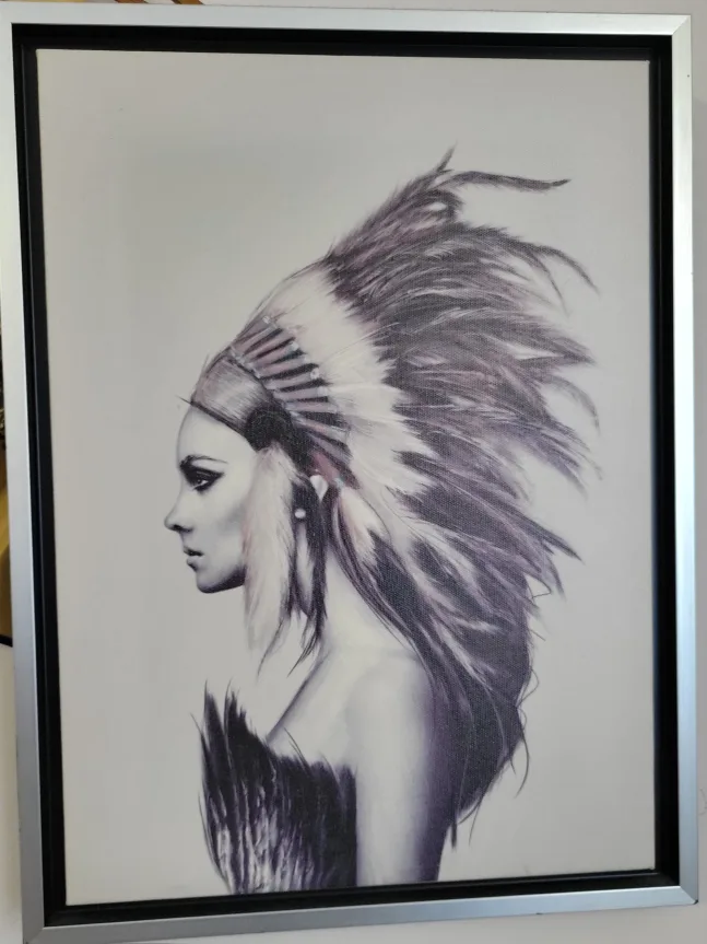 Set of 2 Black & White Native-Inspired Canvas Prints image indicator(2)