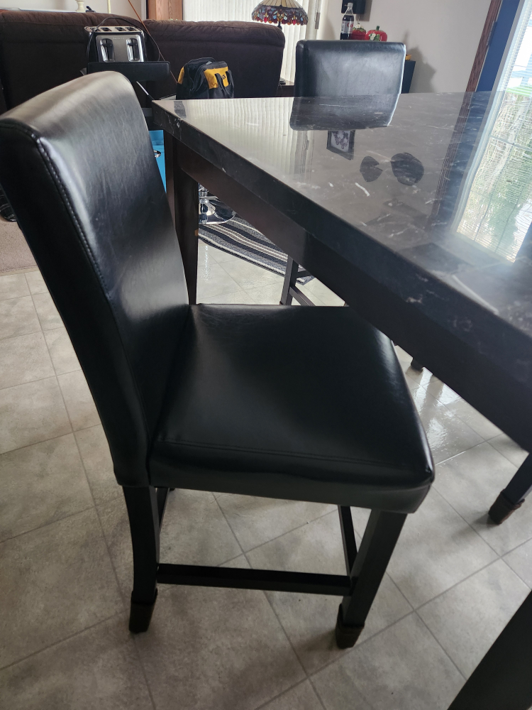 Bar Height Marble Table and 8 Chairs - photo 2