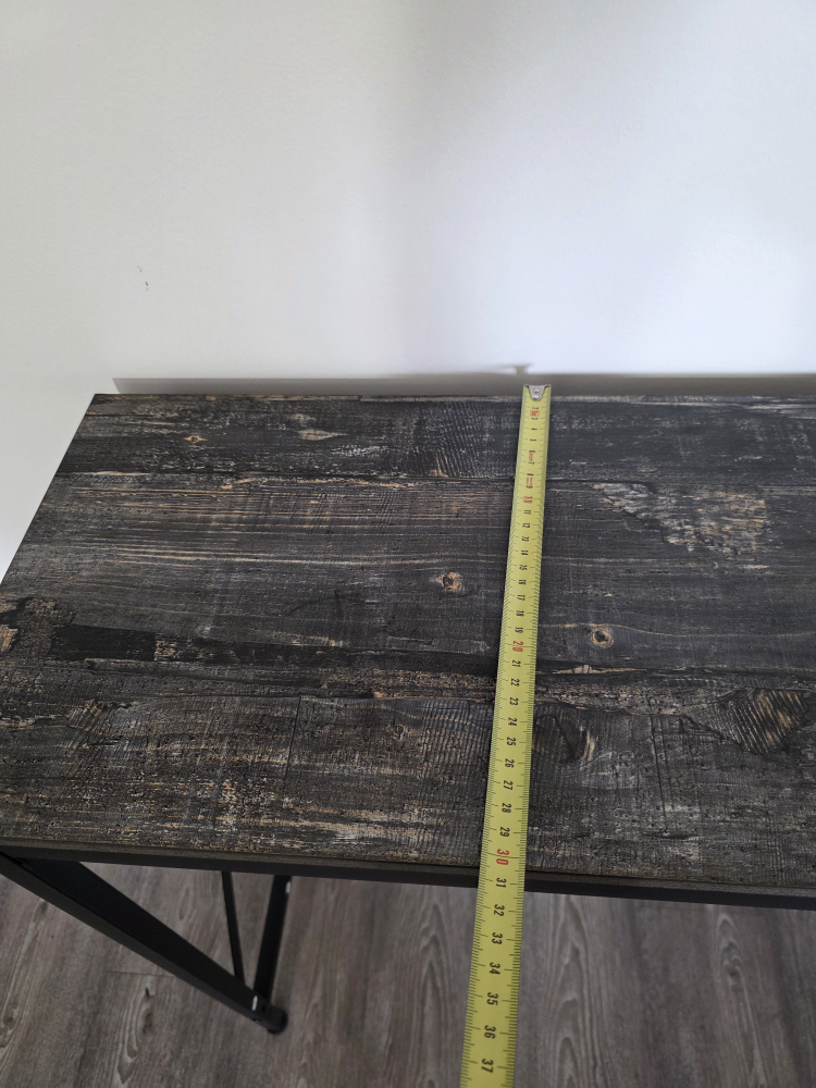 Wood Grain Desk with Built-in USB Ports - photo 2