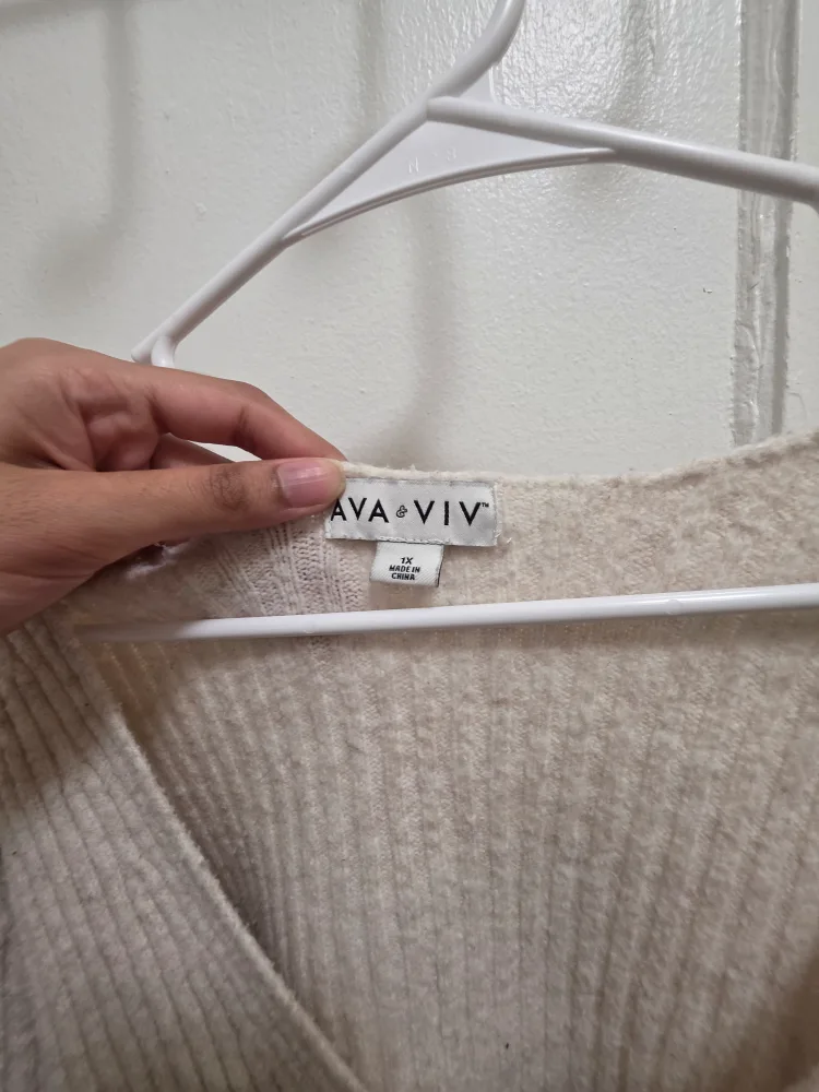 AVA & VIV 1X Cardigan - Cream image indicator(2)