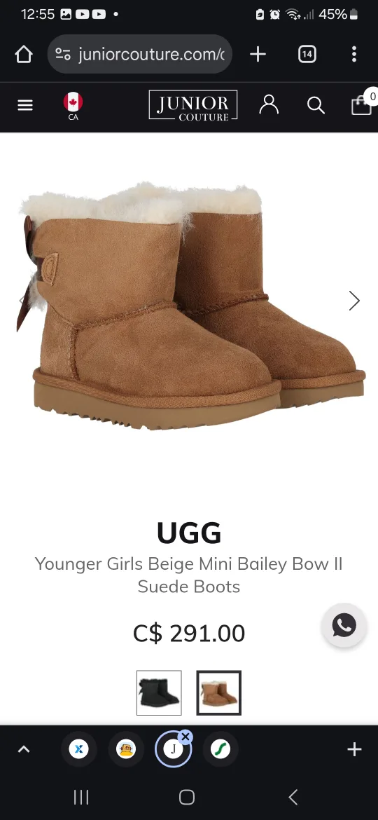 UGG Kids Classic Short II Boot Size 4 image indicator(7)