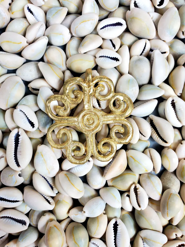 African Brass Adinkra Pendant Jewelry (Nyame Dua) image indicator(2)