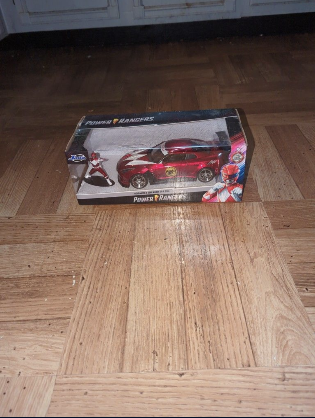 Power Rangers Red Ranger & 2001 Nissan Die-cast Car