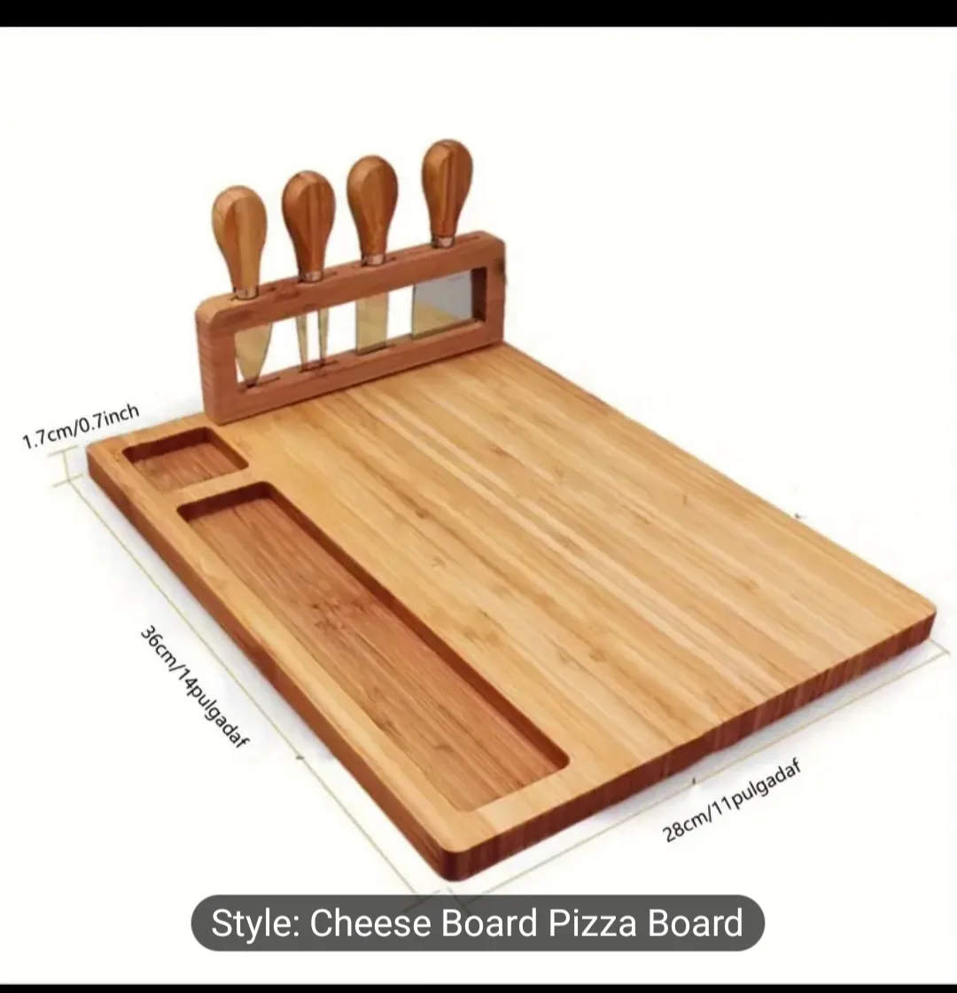 Bamboo Cheese Board Set/charcuterie board thumbnail