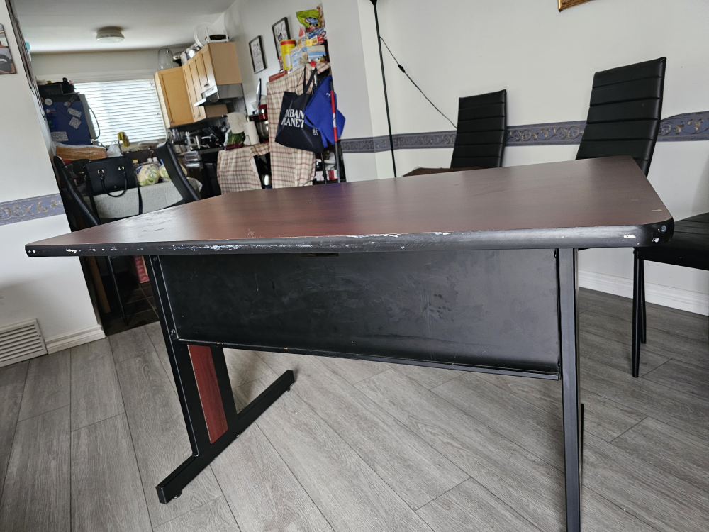 Office Desk - Black and Brown