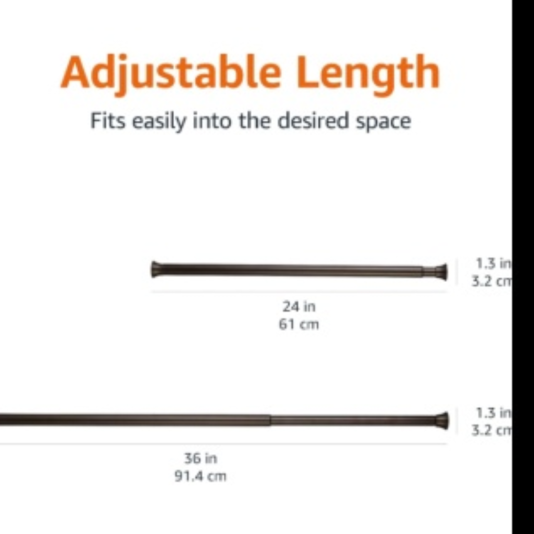 Amazon Basics Tension Shower Rod - Bronze - photo 3