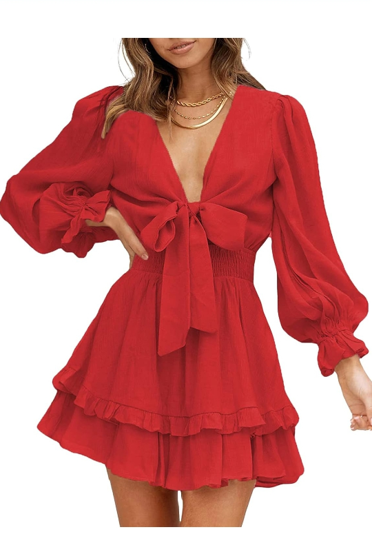 Brand New Red Floerns Dress, Size S