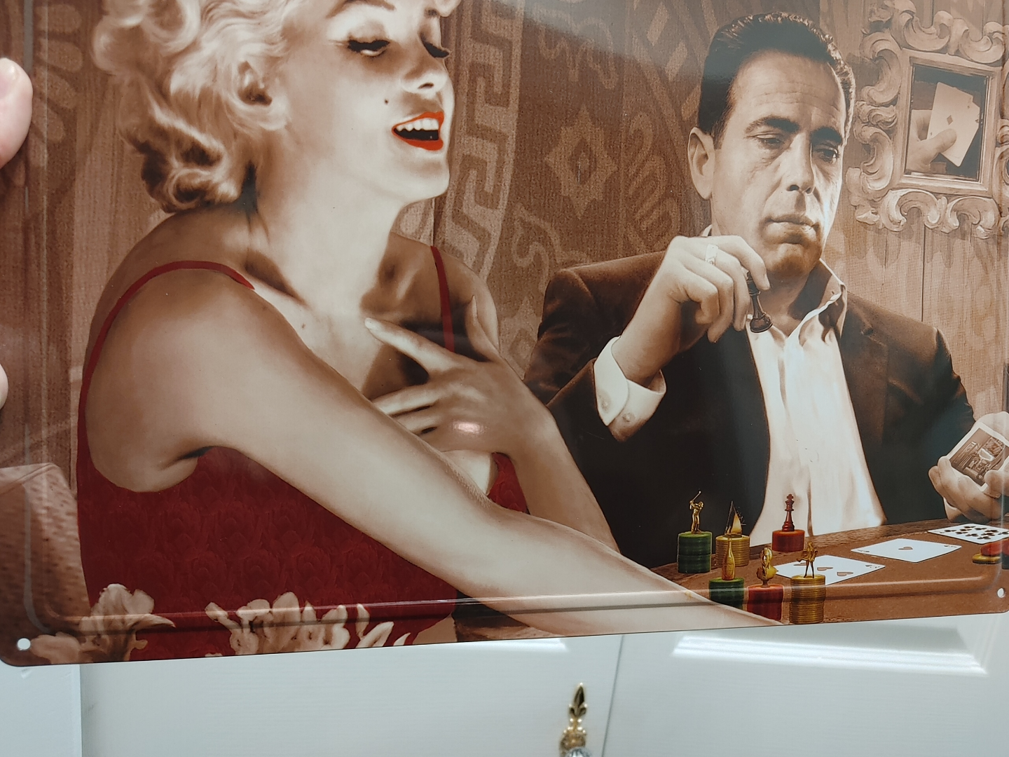 Vintage Marilyn Monroe and Humphrey Bogart Metal Wall Art - photo 5