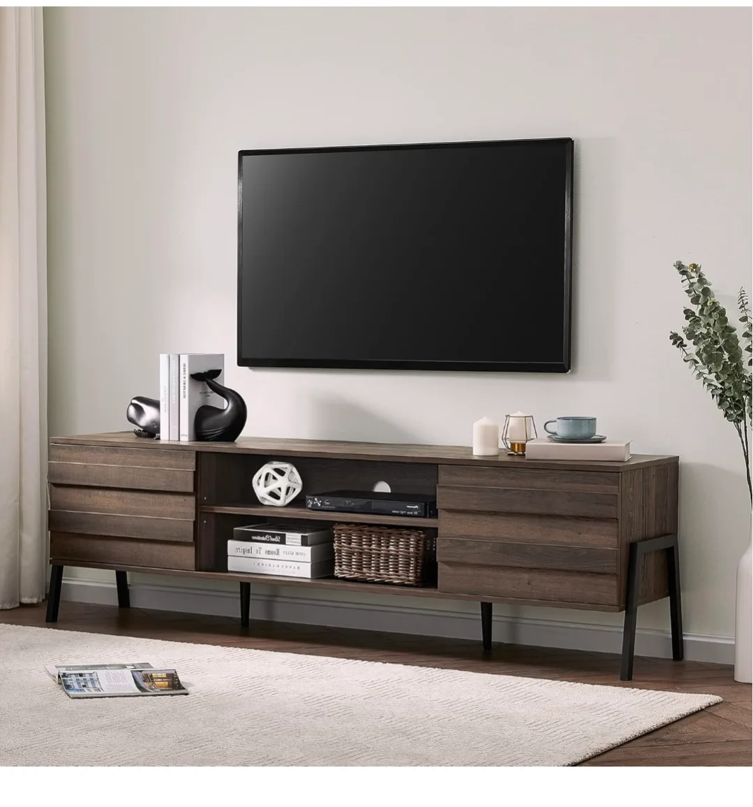 Wood TV Stand with Storage thumbnail