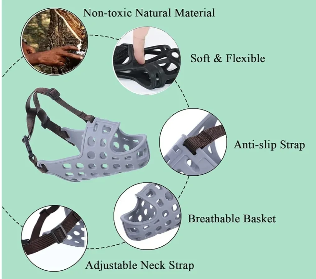 Dog Muzzle with Adjustable Straps - Size XS image indicator(2)