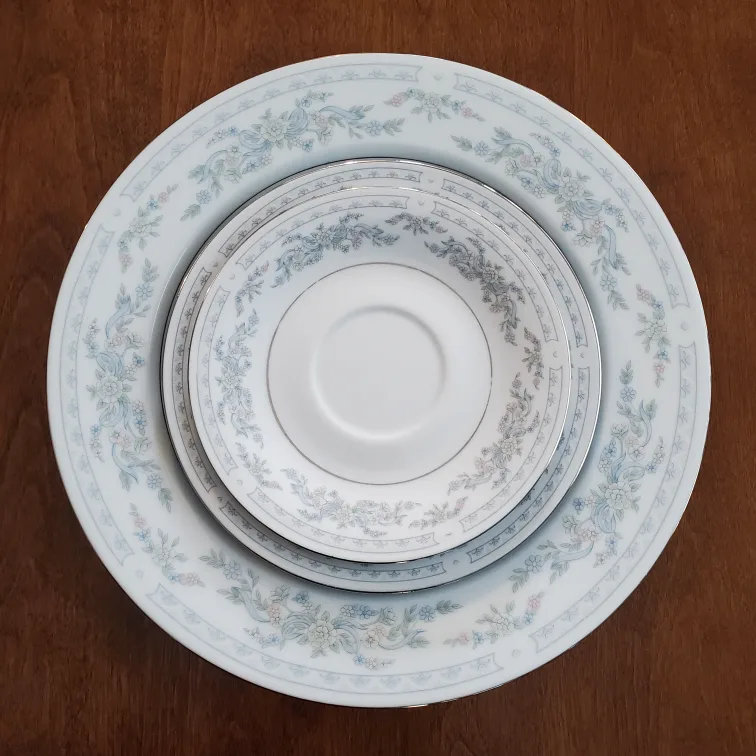 49 piece Fine China Dishes, Somerset pattern by NL Excel 🥕 image indicator(3)