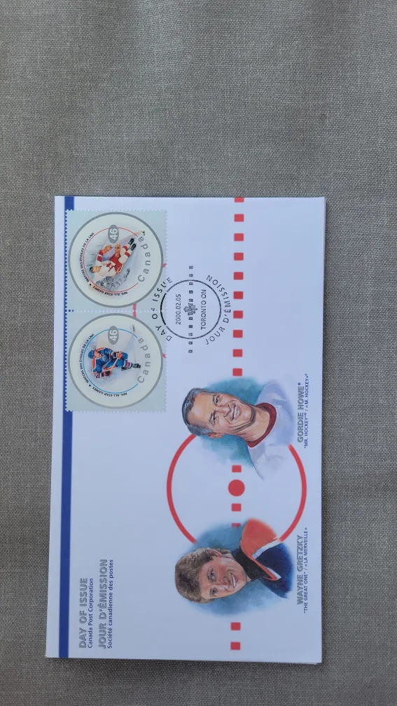 Canada Post Hockey Legends FDCs- 2000 image indicator(3)