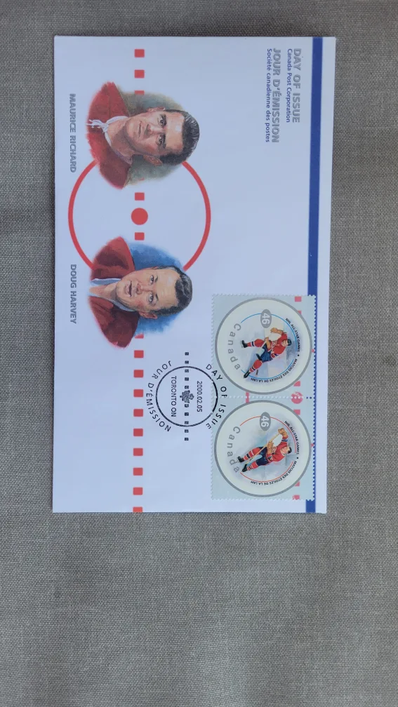 Canada Post Hockey Legends FDCs- 2000 image indicator(4)