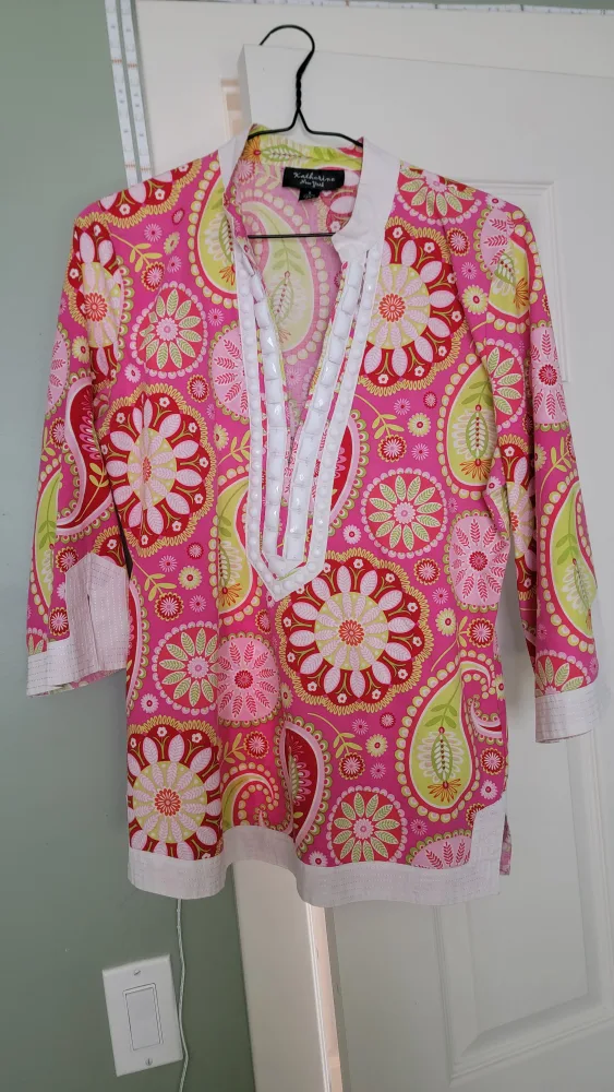 Pink Paisley Tunic Top thumbnail