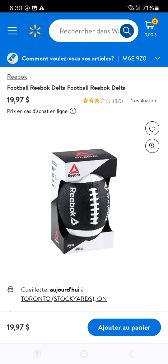 Reebok Delta Football - Official Size & Weight