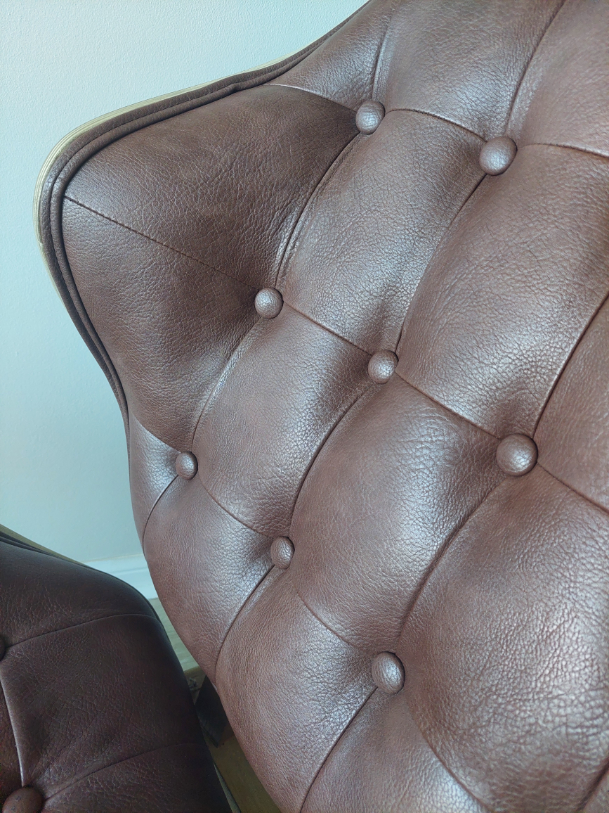 Brown Leather Accent Chair - photo 3