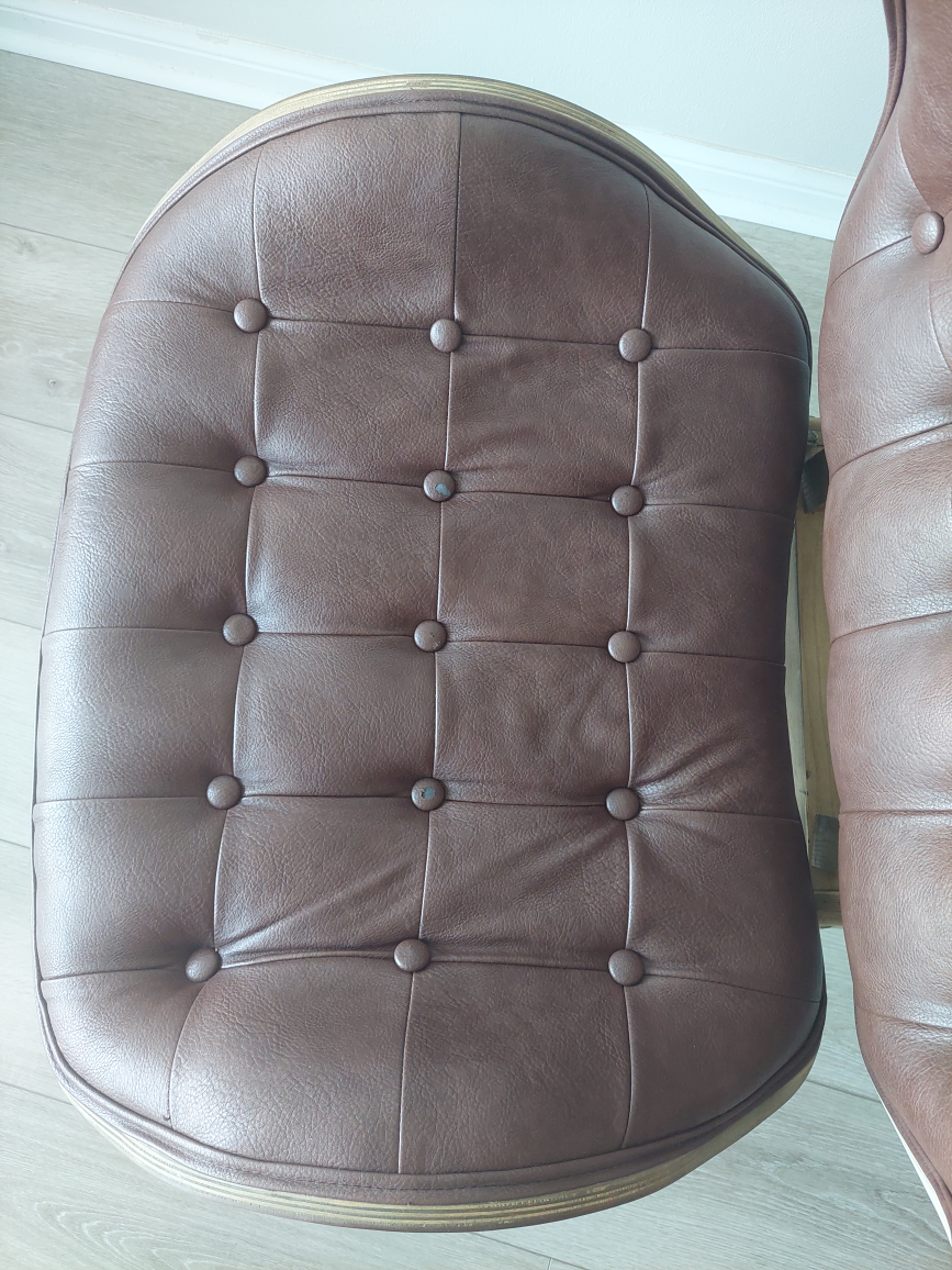 Brown Leather Accent Chair - photo 5