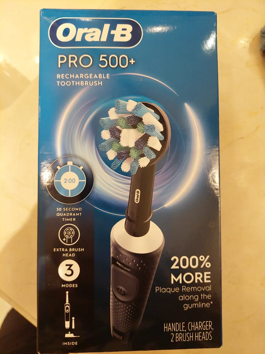 Oral-B PRO 500+ Rechargeable Toothbrush - Brand New Sealed Box) thumbnail