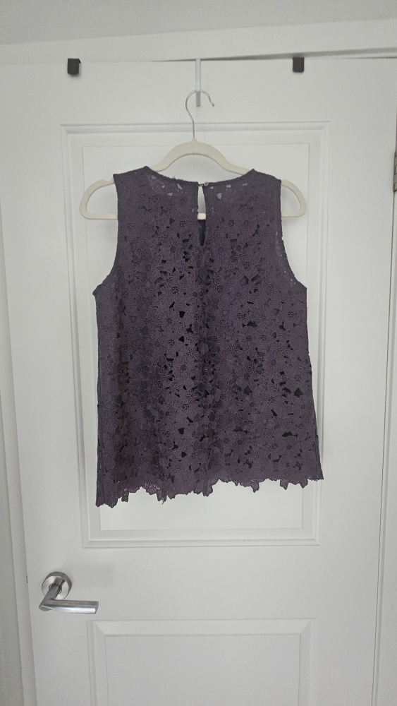 Loft Floral Lace Tank Top - Size S, Grey color - photo 4