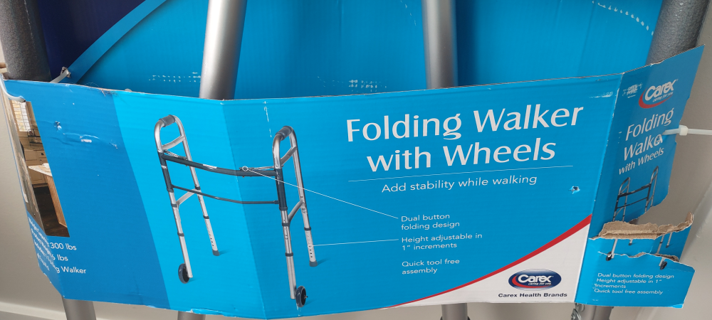 Carex Folding Walker with Wheels (brand new) - photo 3