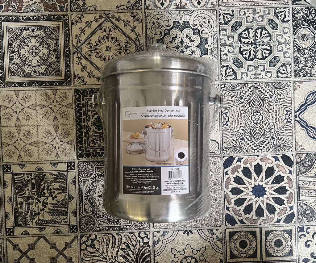 Stainless Steel Compost Pail - New
