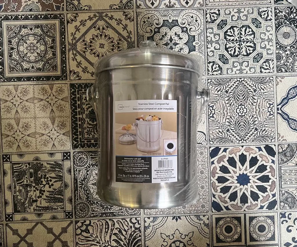 Stainless Steel Compost Pail - New