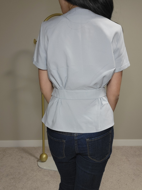 La Muse light blue peplum top - photo 2
