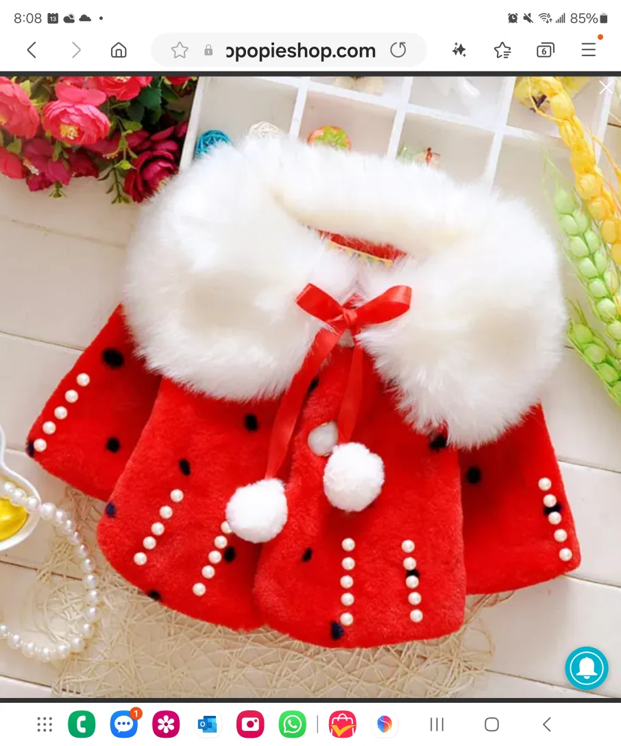 Red & White Ladybug Coat thumbnail
