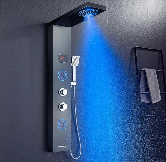 Brand New Black Rainfall Shower Tower Panel For Sale thumbnail