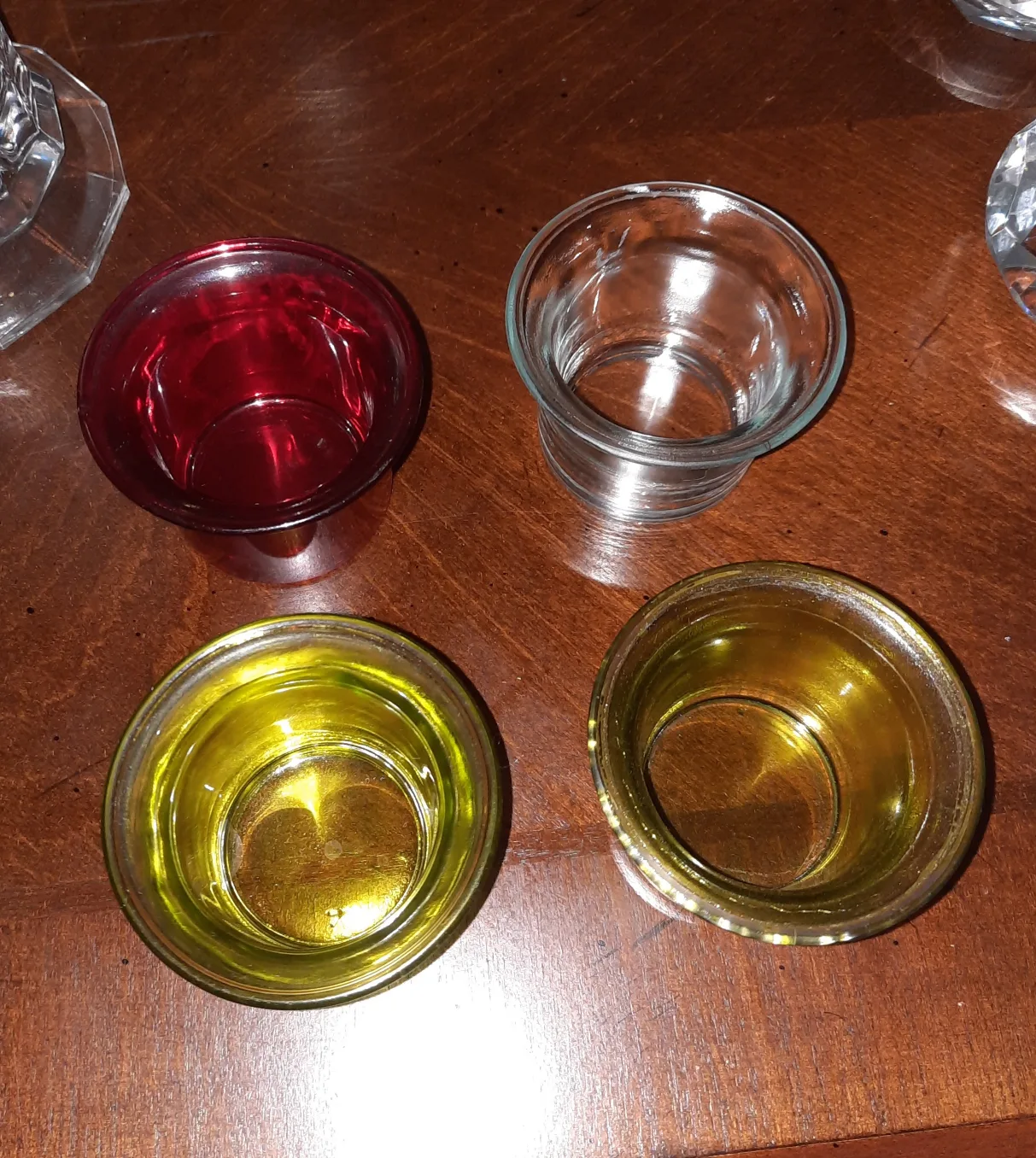Set of Colored Glass Candle Holders image indicator(2)