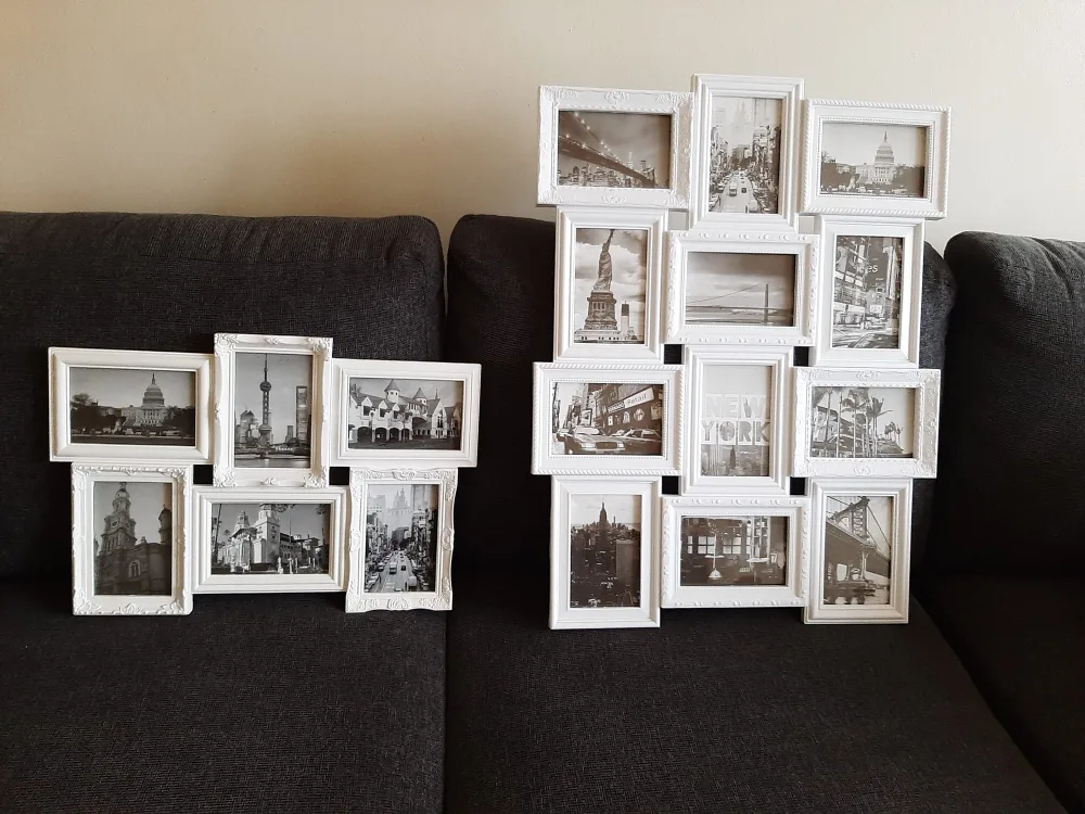 White Collage Picture Frames - Set of Two thumbnail